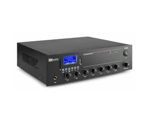 100V versterker - Power Dynamics PPA30 - 100V versterker 30W met Bluetooth en mp3 speler - Ideaal voor kleine geluids- en omroepinstallaties