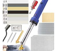 100W 2 in 1 Saldatore per Plastica, Saldatrice con 7 Tipi e 56 Bacchette, per Riparazioni con 2 Punte di Saldatura in Plastica e 2 di Saldatore a Stagno