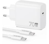 100W/5A Cavo 2M + 70W Caricatore USB C per MacBook Air 13/15, MacBook Pro 13/14/15/16 Pollici, 2024 2023 2022 2021 2020, M1 M2 M3 Mac Book, iPhone 16/16e 15, iPad, Alimentatore Rapido Caricabatterie