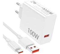 100W Caricabatterie rapido per Xiaomi 15T Pro 15 Ultra POCO X7 Pro,Caricabatterie Turbo Hypercharge con 6A Cavo USB C 1M per Redmi Note 14 13 12 11Pro 14C Mi 14T 14 13T 13 Ultra 13 Lite POCO F7 M7Pro