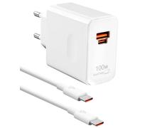 100W Caricabatterie Supercharge con Cavo USB C 6A 1m per Honor 200 Pro, Magic7 Pro, 200 Lite, 90, X6b, X7b, X8b, 2 Porte Caricatore Rapido per Huawei P60, Mate 70, Magic 6 Lite