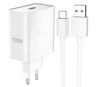 100W Caricatore con Cavo USB C 1 M per OPPO Find X9 X8 N6 Reno 15 A7 A6 A5 | Caricabatterie Veloce per Super-Vooc, per Realme 16 Pro 15 14 P3 C71 C85 P4 P3 C100i, per OnePlus 15R 13 Nord 6 5 4 3 Pad