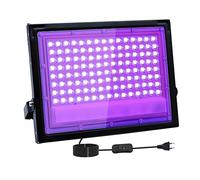 100W Faretto UV LED, 395-400nm LED Luce Nera, IP66 Impermeabile Luce Nera UV, Lampada uv Con Interruttore per Halloween, Pittura Del Corpo, Poster Fluorescente, Bar, Acquario, Festa Al Neon