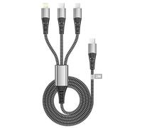 100W Multi Cavo di Ricarica 2M, 3 in 1 Cavo Ricarica Multiplo Cavetto USB C