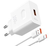 100W Per Super-charge Caricabatterie USB-C con 6A Cavo Type-C 1m per Honor | 100W Caricabatterie Adattatore di alimentazione per Honor 400 200 Pro Magic8/7Pro 7 Pura 70 MagicPad2 400/200 Lite Pad X9a