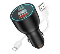 100W Super Vooc Accendisigari per Oppo Find X8 X5 X3 A80 A60 A40 Reno 14 13F 12FS, Accendisigari USB e Cavo USB C 1M, 2 porte Caricabatterie Auto Ricarica Rapida per Oneplus 13 12R 11 Nord 5 4 3 CE 5