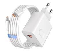 100W SuperCharge Caricabatterie USB-C per HONOR Magic7, 200 Pro, 400 Lite, 2-Porte Presa 100W PD Caricatore Rapido con Cavo 6A 2M, Compatibile con HONOR Magic6, Pura 70 Ultra, Mate 60 Pro