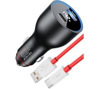 100W SuperVOOC Accendisigari per OnePlus 13/12R/11, Accendisigari USB con cavo USB C 1M, 2 porte caricatore da auto ricarica rapida per OnePlus Nord 5 4 3 2 CE 5 4 3 Lite 10 Oppo Reno 14 13 12 11F A80