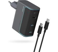 100W USB C Caricatore, CUKTECH Gan Caricabatterie Rapido Multiplo USB Alimentatore Portatile PD Compatibile con Samsung Galaxy S24 /S22/iPhone 16 pro/Laptop/MacBook Pro/Tablet/Steam Deck, Nero