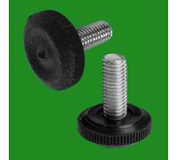 100x 30mm Diametro M10 X 25mm Rotondo Acciaio/Plastica Piedini di Livellamento,
