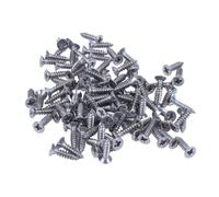 100x Acciaio Inox Testa Piatta Autofilettante Vite 12x3mm Argento