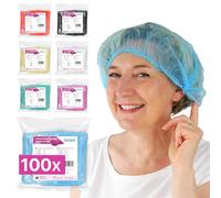 100x ARNOMED® Cuffie Monouso per Capelli 52 CM Blu, Cuffia Monouso per la Testa, Copricapo per Chirurgiche, Doccia & Igiene -Cuffie Usa & Getta Capelli, Retine per Capellii Alimentari