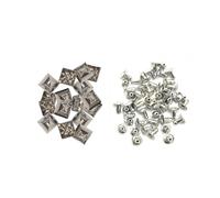 100x Borchie a Piramide Pin Retro 15mm Plastica Punk Pelle Crafts Giacca Cintura