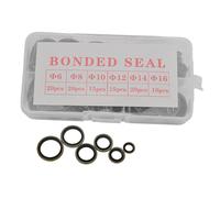 100x/Box Bonded Seal Oil Drain Plug Gasket Washer Set Assortment of M6-M16 New