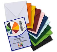 100x Buste quadrate - Farbenmix confezione 1-15,5 x 15,5 cm - senza finestra, con colla umida - 110 g/m² - Per biglietti d'invito a matrimoni, compleanni e altro - Serie FarbenFroh