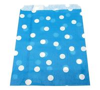 100x bustine 13 * 17CM carta porta confetti,dolce,pane,colorata pois matrimonio (BLU)