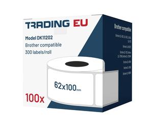 100x Etichetta comp. con Brother DK11202 62 x 100 mm 300 etichetta +1x supporto