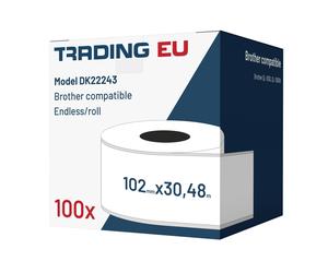 100x Etichetta comp. con Brother DK22243 102 mm x 30,48 m continua +1x supporto