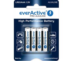100x everactive Pro Alcaline LR03 AAA 1,5 V Batteria Micro 4er Imballaggio