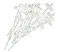 100x Fascetta con Tag di testo 25x8mm 100 x 2,5mm Bianco Naturale 8kg PA6.6 Poliammide Qualità industriale