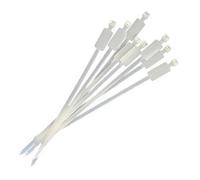 100x Fascetta con Tag di testo 27x12mm 200 x 4,8mm Bianco Naturale 22kg PA6.6 Poliammide Qualità industriale