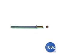 100x Fischer tassello Nylon N-S Con Vite A Chiodo Premontata E-100 Mm 4X35