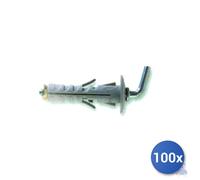 100x Fischer tassello Nylon Sb Gancio Corto E-100 9.8 - Mm 9