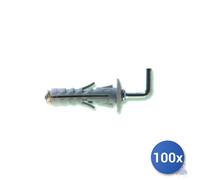 100x Fischer tassello Nylon Sb Gancio Medio E-100 12.2 - Mm 12