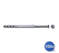 100x Fischer Tassello Prolungato Sxrl-Wt Is Nylon Con Vite Tsp Torx E-100 Mm