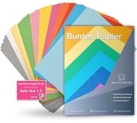 100x Fogli Carta Colorata A4 120g/m² - Cartoncino Creativo per Lavoretti, Biglietti, Origami, Scuola e Ufficio - Carta da Stampa e Progetti Fai da Te