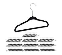 100x Grucce appendiabiti bambini stampelle appendini bimbi 18x28x0,5 cm nero