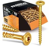 100x Instalguru Viti Legno Carpenteria 6x80 mm TX Strutturali Testa Disco