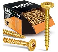 100x Instalguru Viti Legno Carpenteria 8x80 mm TX Strutturali Testa Disco