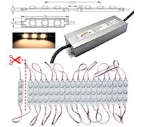 100x LED Modulo + Alimentatore - 230V 12V Bianco Caldo 3500K - SMD Pubblicit