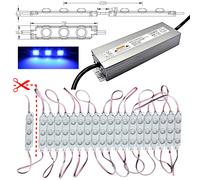 100x LED Modulo + Alimentatore - 230V/12V - Blu 1,5W Font Pubblicit