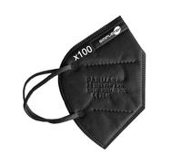 100X MASCHERINE FFP2 NERE MASCHERINA NERA 5 STRATI IMBUSTATE SINGOLARMENTE