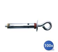 100x Maurer Tassello Mini Mm 6 Zincato Occhiolo Chiuso