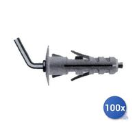 100x Maurer Tassello nylon + Pitoneria Gancio Corto E-100 Mb101 Mm 9