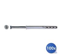 100x Maurer Tassello Nylon prolungato Con Vite Torx E-100 Mu-Xl Mm 8X80