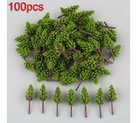 100x Miniatura Pino Modello Treno Giardino Parco Wargame Scenario Layout Diorama
