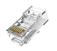 100X Modular Plug RJ45 Connettore Cat.6 UTP Vention Rete Cristallo