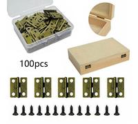 100x Piccola Scatola Cerniere Porta Gioielli Rtro Bambola Mini-Hinges