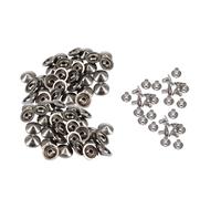 100x Plastica Cono Borchie 9.5x12mm Argento Bronzo Gunmetal Fai da Te Pelle Arte