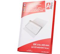 100x Plastificatrici Albyco A4 2x125 Mic | Protezione Brillante e Pro | Pochettini Albyco lucidi: protezione duratura e finitura brillante di qualità professionale! Dà vita ai tuoi fogli.