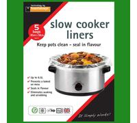 100X Sacchetti Per Slow Cooker, Trasparenti, No Disordine Su Pentole, Ovali