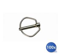 100x Spinotto A Scatto Per Cardani Con Sicura Acciaio Zincato E-100 Mm 10X56