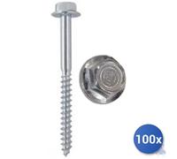 100x Vite A Legno Testa Esagonale Ambrovit E-100 6X150