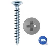 100x Vite Autofilettante Panelvit&Reg; Mustad Inox A2 Aisi 304 Truciolare Testa