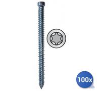 100x Vite Autofilettante Per Calcestruzzo Tc Torx E-100 7,5X100