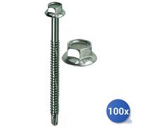 100x Vite Autoperforante Kovervit Chromiting&Reg; Mustad Testa Con Chiave E-100